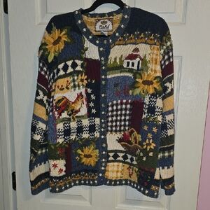 Zara Multicolor Knit Cardigan‎